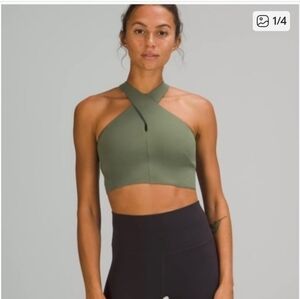 lululemon athletica Olive Green Asymmetric Wrap-Front Sports Bra